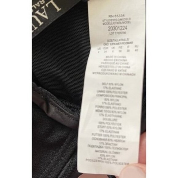 Ralph Lauren Women's Black Double Strap Twist Front Tankini Top Size 4 $115 - Picture 4 of 4